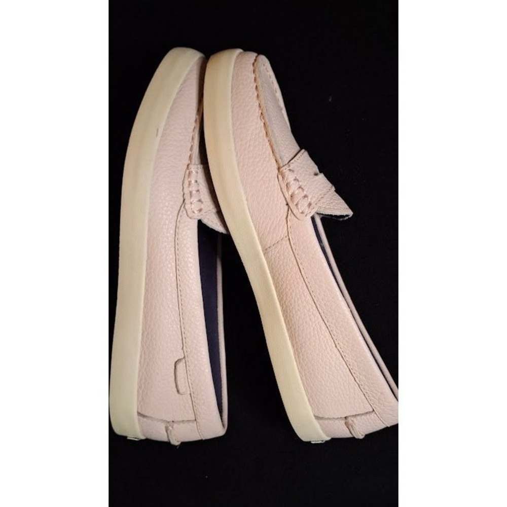 Cole Haan Grand.OS Womens Penny Loafers Peach Pink Pebbled Leather Slip On Shoes - Picture 5 of 6